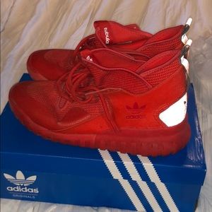 Sz 11 All Red Tubular Adidas Originals